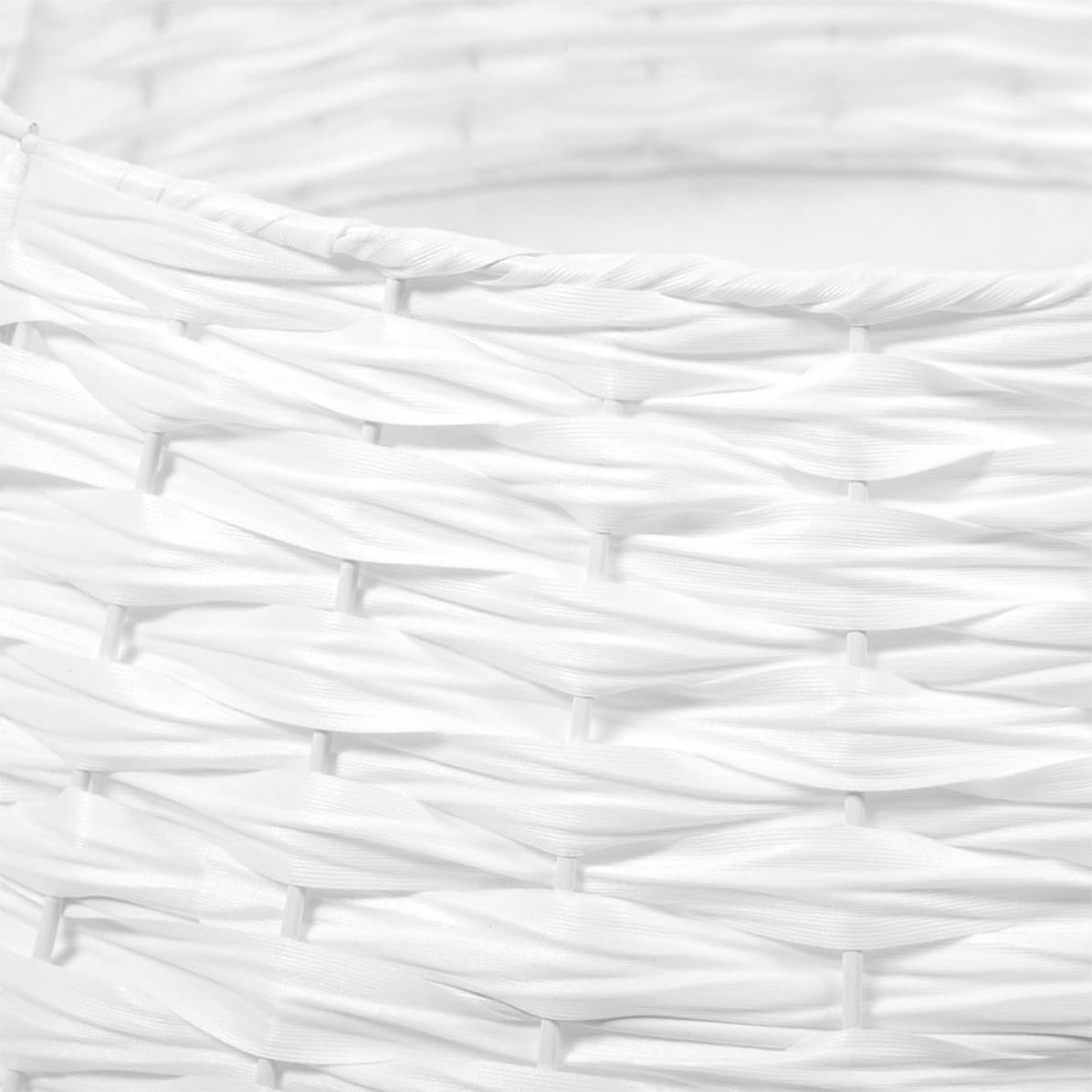 Cestino Base Albero di Natale Bianco in Plastica, Stile Minimalista