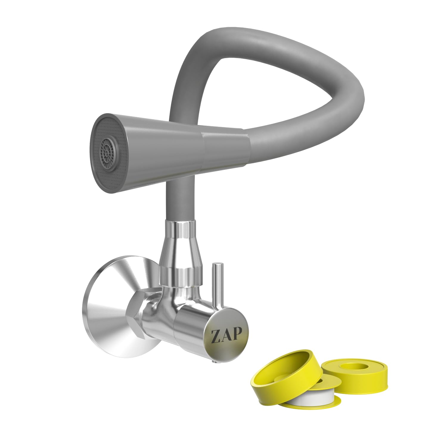 ZAP Brass Sink Cock with Dual Flow Kitchen Faucet with Flexible Swivel Spout (Grey) (B0C78KR9JR) Amazon Price History, Amazon Price Tracker
