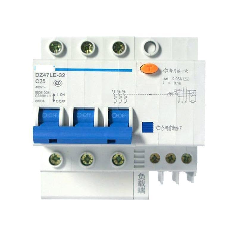 DZ47LE-32 Residual Current Operated Circuit Breaker DZ47LE-32 3P D25 100mA