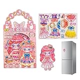 Generisch Magnetisches Anziehpuppen Set, Niedliche Outfits Zum Mixen Und Matchen, Magnetische Anziehpuppe Für Mädchen Spielzeug, Für Sammler, Schüler, Mode-Liebhaber, Vorschulkinder, Zuhause,