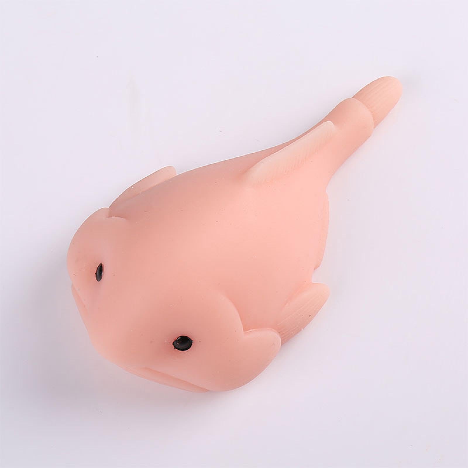 YuhomE Decompression Toys, Cute Pinch Exhaust Fish, Colorful, Suitable for Relaxation, Decompression, Leisure deep Pink