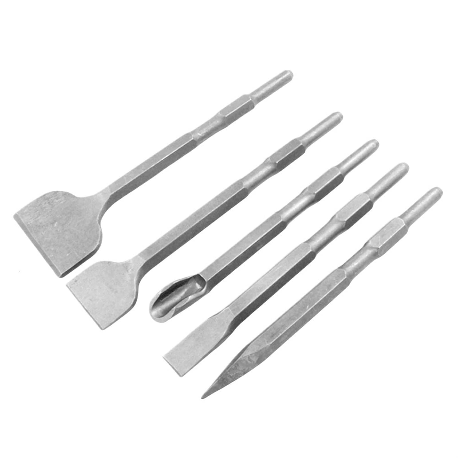 Set di Scalpelli Punte for scalpello a Martello Rotante con Gambo, scanalatura a Punta, scalpello Piatto, Rottura di Cemento, Mattoni, Foratura di muri