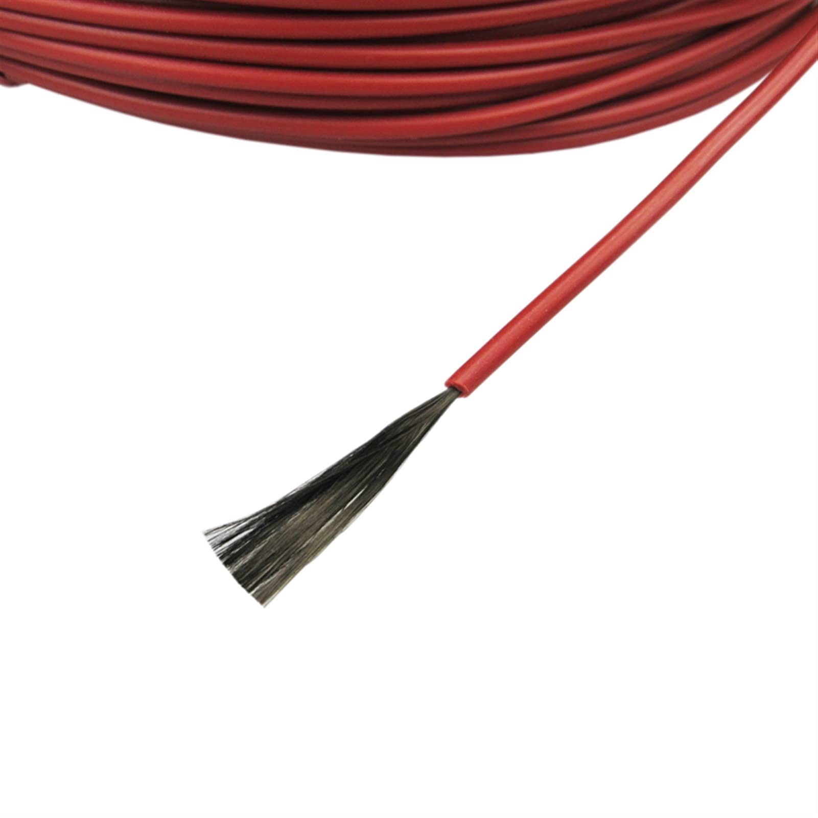 Câble chauffant électrique en Fiber de carbone, 100 mètres, 12K, 33ohm, caoutchouc de Silicone, for chauffage au sol Incubation
