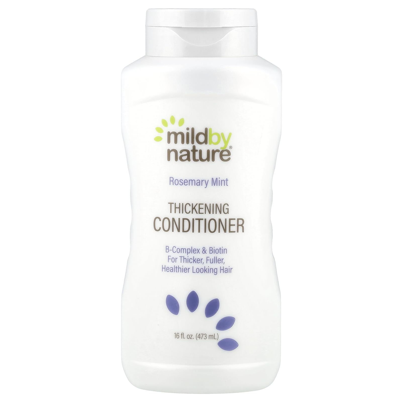MILD BY NATURE Hair Thickening Conditioner, B-Complex, Biotin & Panthenol, pH Balanced, For Thicker, Fuller, Healthier Looking Hair, Cruelty-Free, Rosemary Mint, 16 fl oz (473 ml