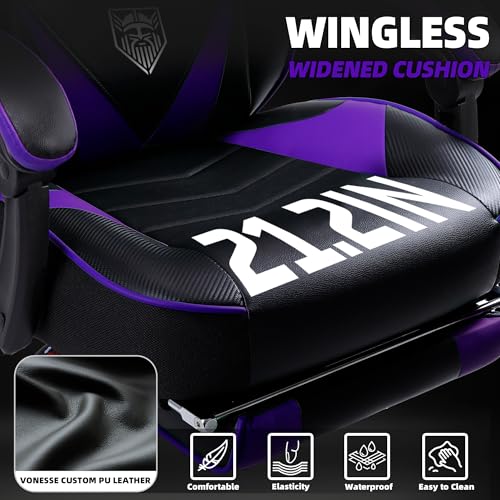Gaming Chair with Massage and Footrest