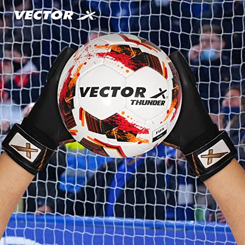 Image of Vector X Tornado Goal Keeper Gloves | Gloves with Finger Saves & Super Grip Palms | Soccer Goalkeeper Gloves for Youth | Adult | Multicolor | Size - 7|
