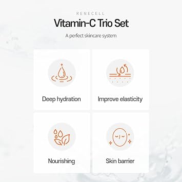 [Rene Cell] Vitamin C Serum + Recovery Serum + Peptide Cream Trio Set