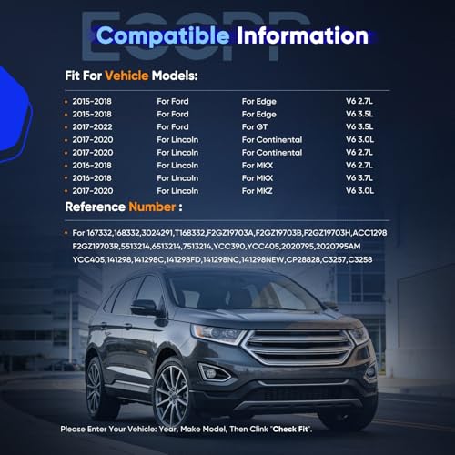 Image of ECCPP AC Compressor with Clutch 2015-2018 Fit for Ford Edge 2.7L 3.5L | for Lincoln MKX MKZ 2.7L 3.0L 3.7L Fast Cooling AC Compressor