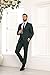 Wangyue Men Black Suit Mens Suits Big and Tall Regular Fit Suit Formal Business Wedding Suit 3 Piece Suits for Men, XL