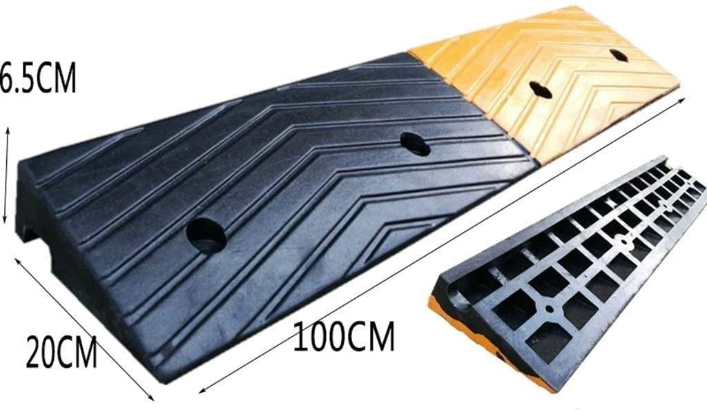 Rampes de Trottoir antidérapantes pour véhicules Lourds, Tapis de montée Multifonction et Durable, rampes pour fauteuils roulants, rampes de Trottoir 100 x 20 x 6,5 cm