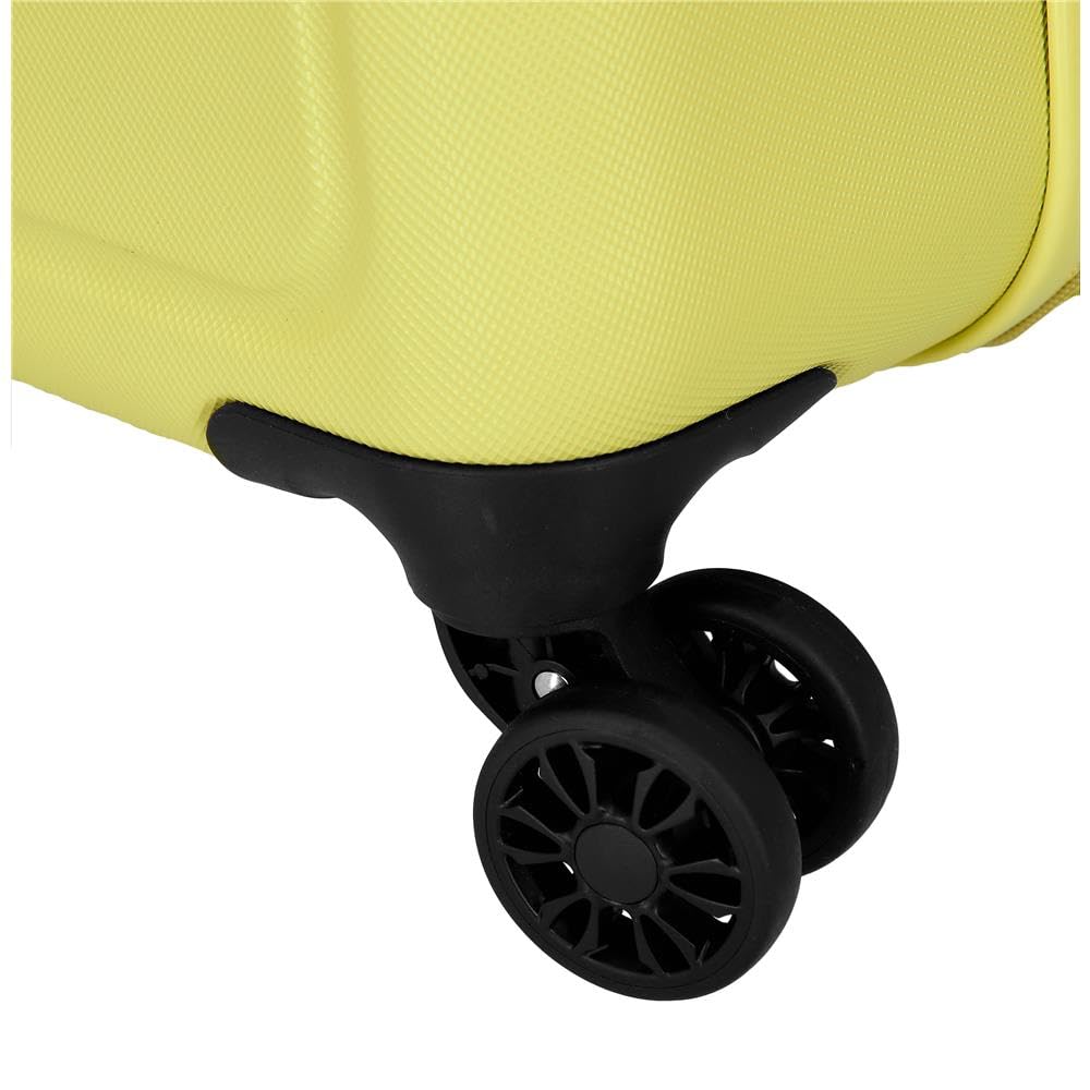 ROLL ROAD Cambogia - Valigia da cabina gialla, 40 x 55 x 20 cm, rigida 2,9 kg, chiusura a combinazione laterale, in ABS, 2,9 kg, 37 l, estensibile, bagaglio a mano, giallo, Taglia unica, Valigia