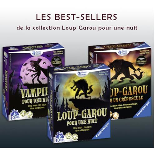 Ravensburger - Loup-Garou pour Un Crépuscule - Jeux de société - Jeu d'Ambiance - Spécial Petit Groupe 3 à 10 Joueurs - à partir de 9 Ans - Appli Gratuite Mixte 26731 (Multilingue – Français Inclus)
