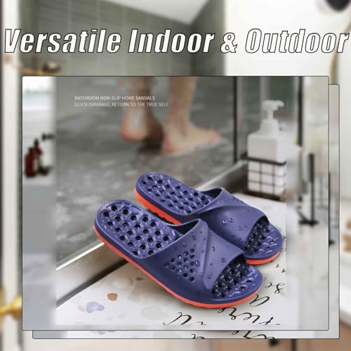 Shower Shoes Men Womens, Water Drainage Hole Design Home Soft Wear-Resistant and Elastic Shower Shoe Suitable for Bathroom, Swimming Pool, Beach, Hot Spring3