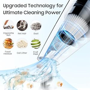 Hand Held Vacuum Cordless Rechargeable - Portable Vacuum Cleaner Mini Car Vacuum with Brushless Motor, Clean Dust & Hair Quickly, Lightweight & Low-Noise for Office/Car/Home Hand Held Vacuum Cordless Rechargeable Portable Vacuum Cleaner Mini Car Vacuum with Brushless Motor Clean Dust Hair Quickly Lightweight Low Noise for OfficeCarHome