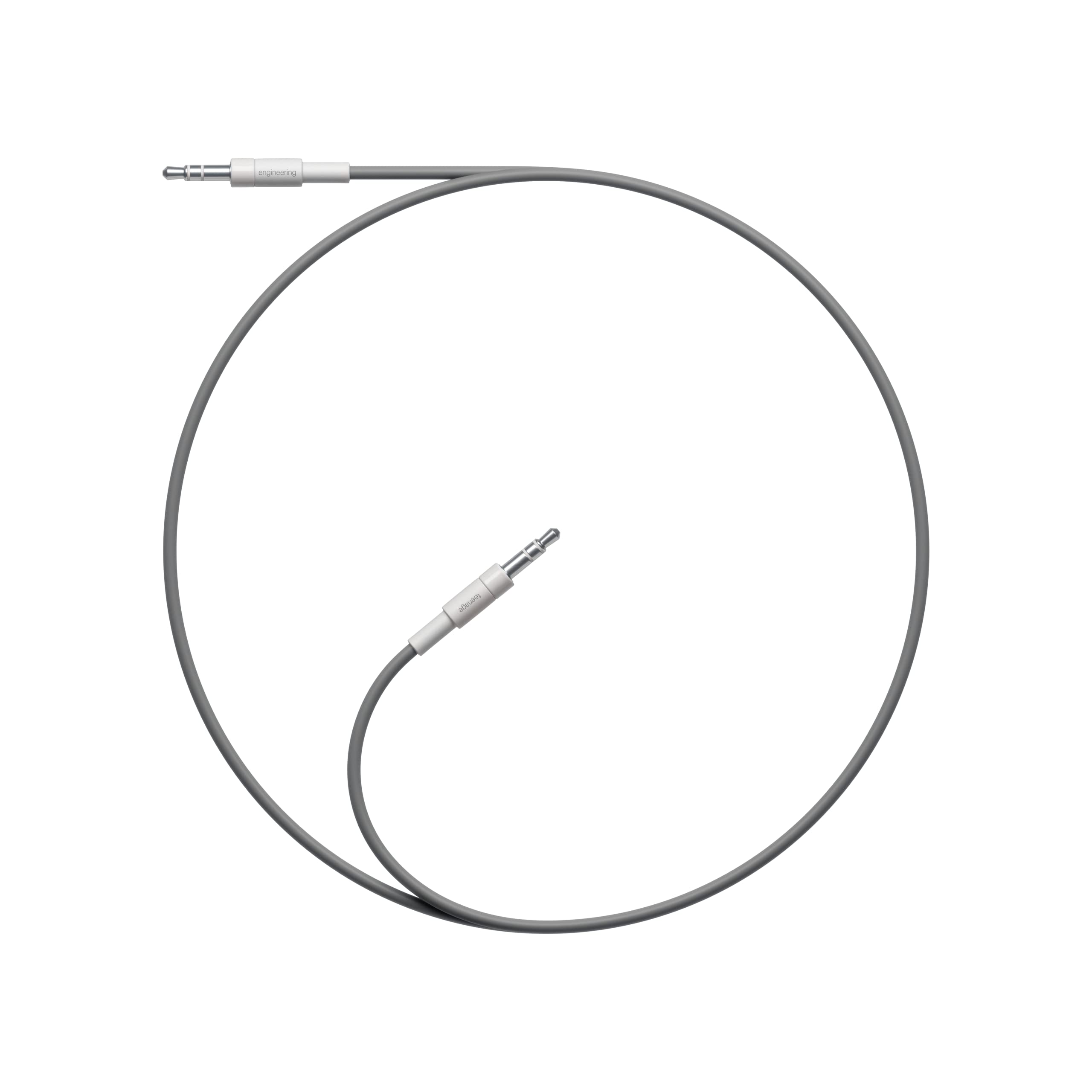 Teenage Engineering Field Audio Cable 2x3.5 mm, Hochwertiges Audiokabel (2x 3,5mm Stereoklinke, Länge: 1200 mm, Geschirmtes Audiokabel), Grau