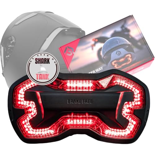 Brake Free Helmet Light - Smart Wireless Motorcycle Lights- Weatherproof LED Motorcycle Helmet Light...