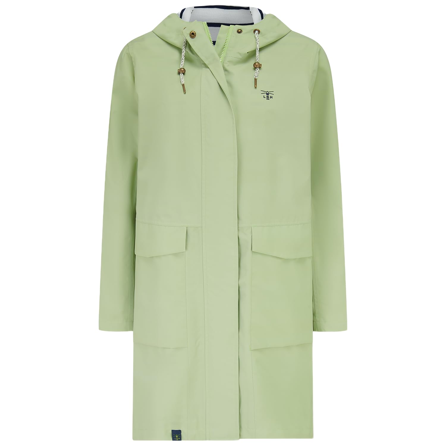 Lighthouse Clothing Women's Mint Long Beachcomber Jacket Spring Summer Outdoor Coat In | Size: 14