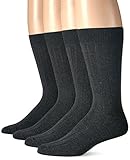 Dockers Men's 4 Pack Dress Wide Rib Crew Socks