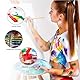 SGERUFZ 2 Pcs Klare Acryl Malpalette Ovale Kunstpalette Antihaft Öl Farbmischpalette für DIY Kunst Malerei 15 * 25cm Mit 5 Plastikschaber