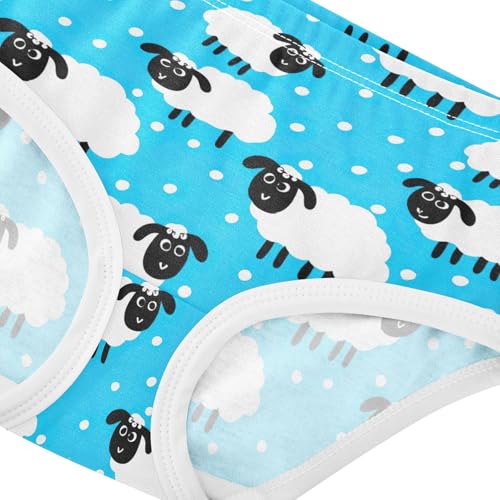 Animal Toddler Underwear Floral 2t Cotton Panties for Girl Cute White Sheep Blue Kids Briefs Undies4