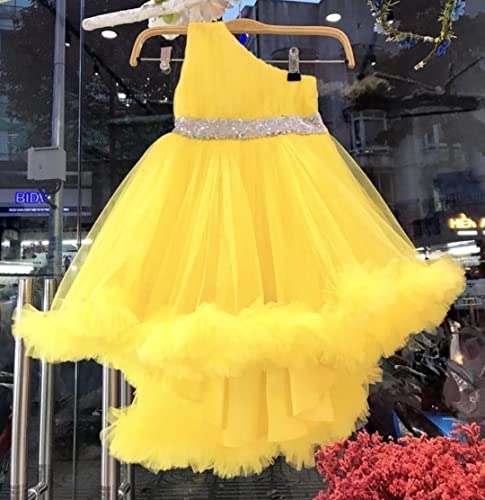 Image of TILISM Yellow One Shoulder Frock