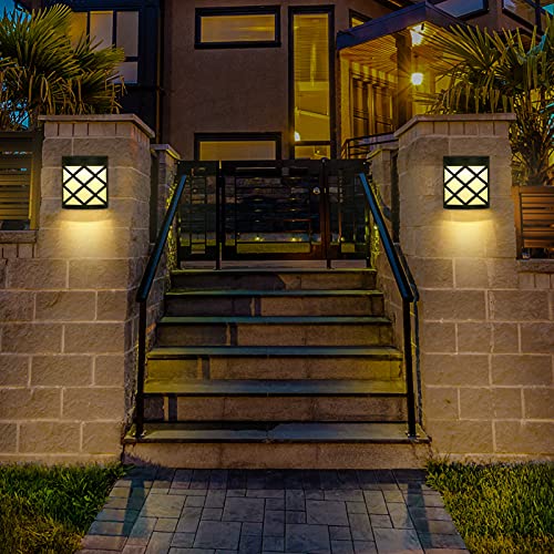 Lâmpada de parede com energia solar Lâmpada decorativa de crepúsculo ao amanhecer Controle de ilumin