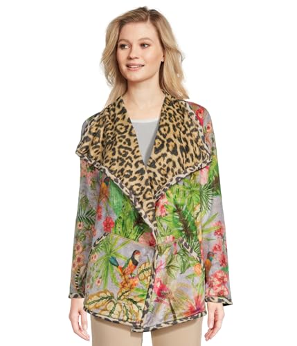 Johnny Was Women's Joan Wrap Binded Sherpa Jacket (Reversible)