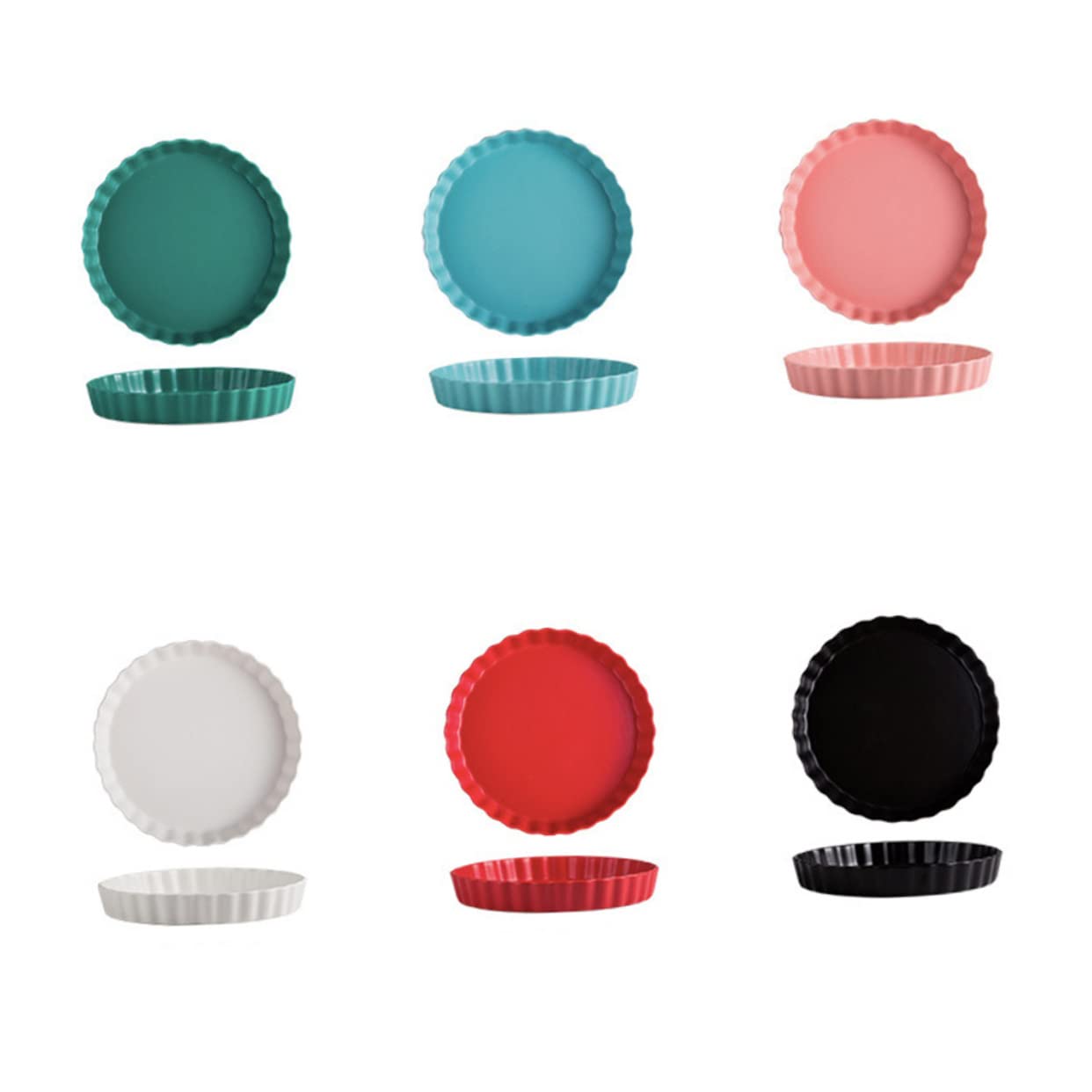 Mikinona Assiette en Céramique Ronde 10 Pouces pour Repas Simples