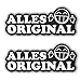folien-zentrum 2X Alles Original Aufkleber Shocker Hand Auto JDM Tuning OEM Dub Decal Stickerbomb Bombing Sticker Illest Dapper Fun Oldschool