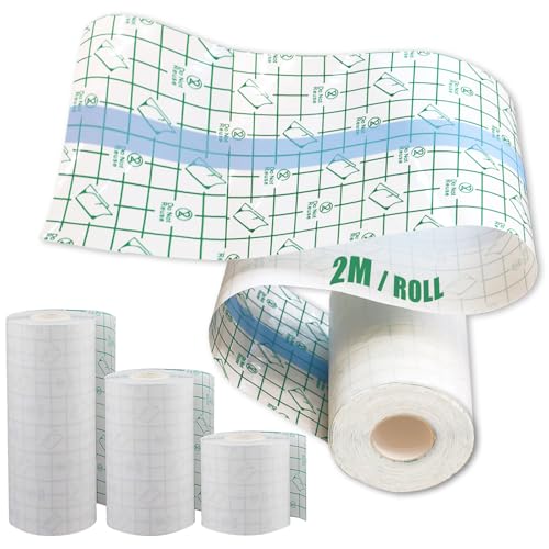 LEAYOKA Tattoo Folie Heilung 15/10/5cm x 2m Tattoo Pflaster 3 Rollen Gesamt 6M Second Skin Tattoo Tattoo Aftercare Groß Wasserdicht Tattoofolie Transparent Bandage
