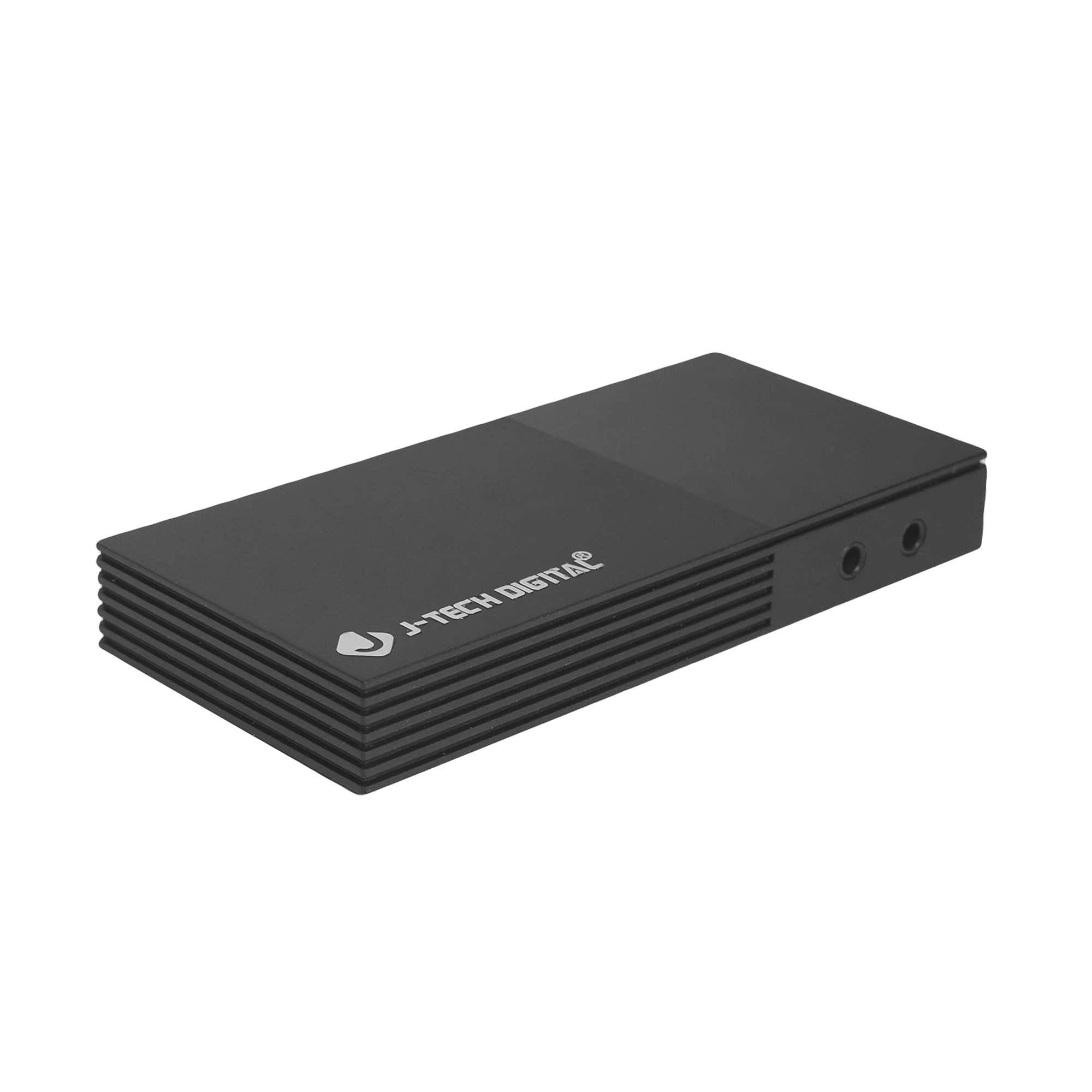 Top-down view of the J-Tech Digital 4K HDMI Capture Card with dimensions labeled.