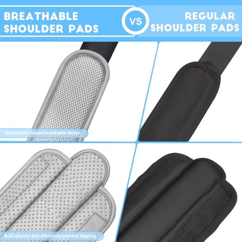 Image of ZINZ 2-Pack Universal Shoulder Pad with Ultra thick Cushion for Bag Luggage Bag Crossbody, Plus Long & Anti-Slip & Breathable,Gray-2Pack