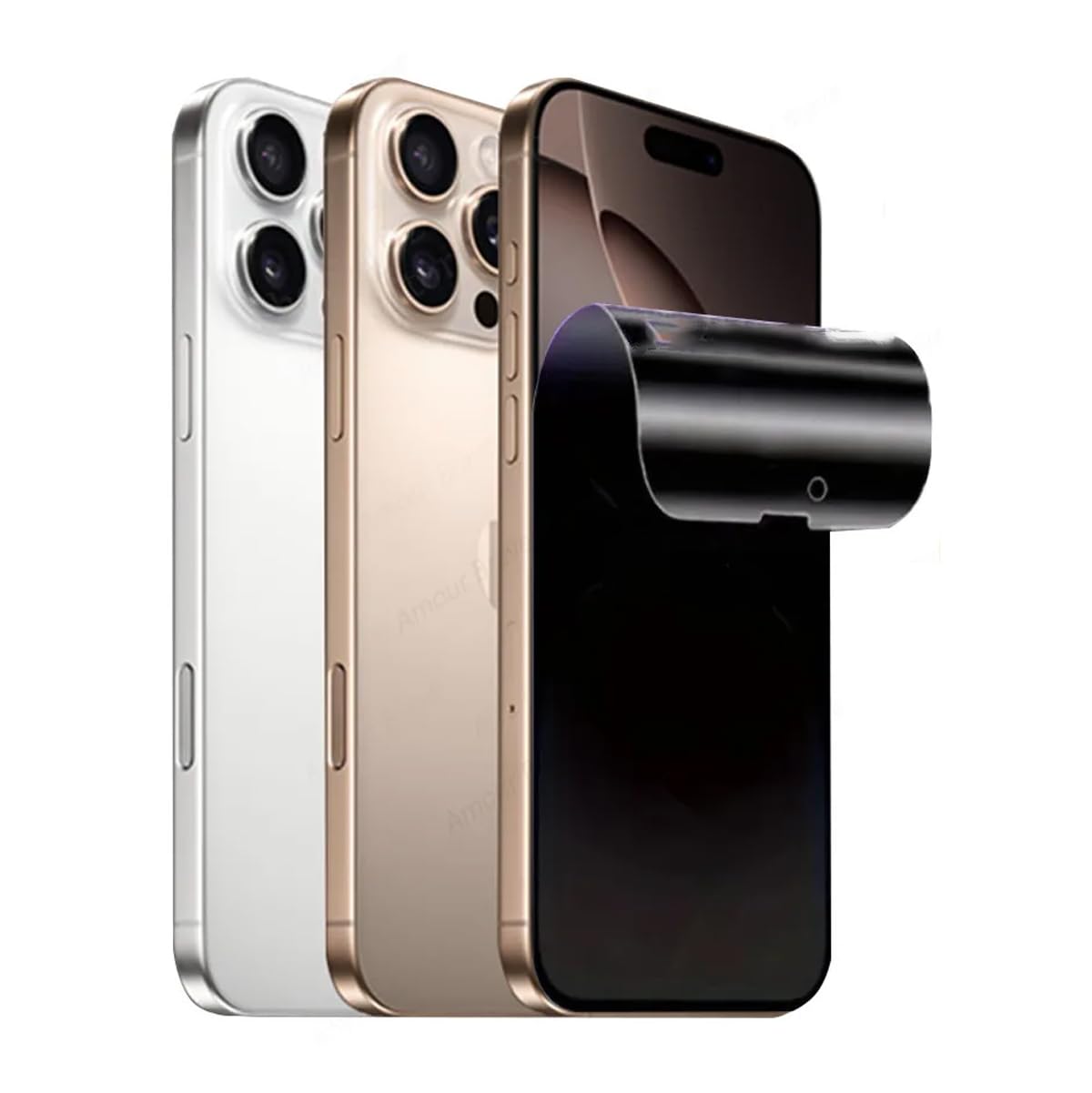 [2 piezas] Película de Hidrogel Privacidad para iPhone 16 Pro Max (6.9 Pulgadas), TPU Flexible Protector de Pantalla [Anti-Espía] Película Protectora Suave