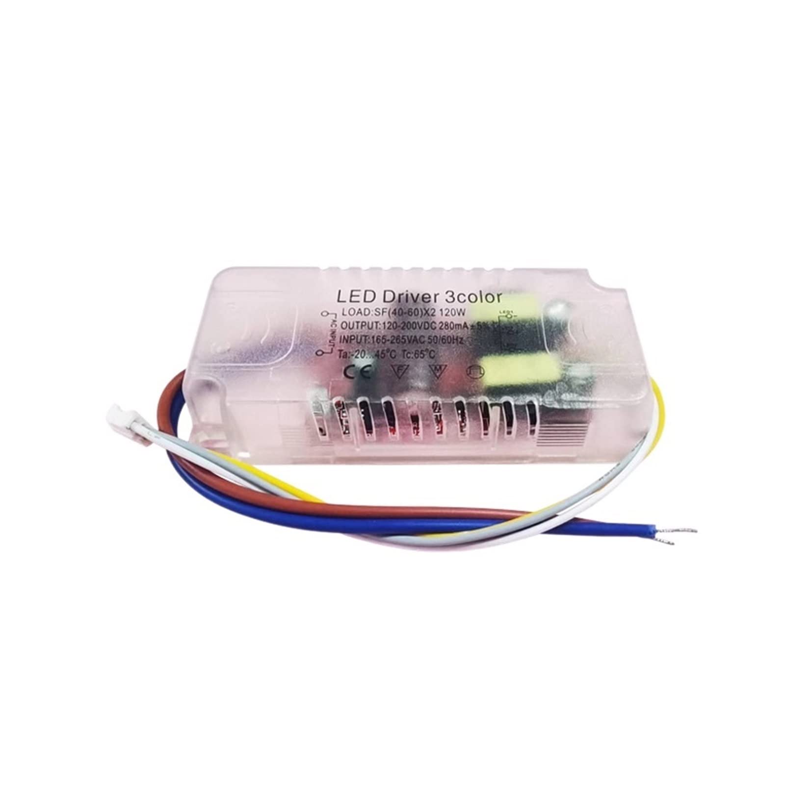 Plafonnier bicolore alimentation externe du pilote 120W gradation de couleur LED