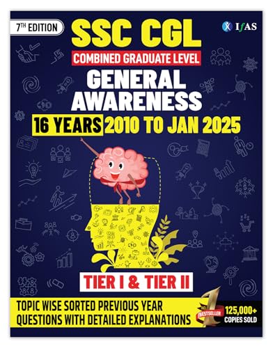 Image of SSC CGL General Awareness Book 2026 | Tier 1 & 2 - 16 Years (2010-2025) General Awareness SSC CGL Previous Solved Papers with Detailed Solutions | Topicwise GA PYQ Book | IFAS Publications