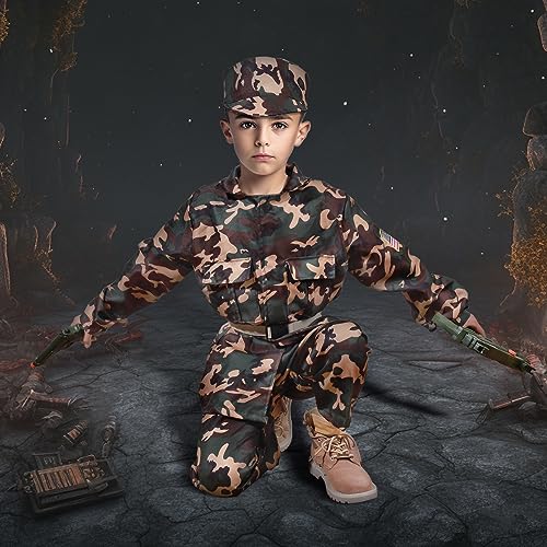 Disfraz militar para niños talla S miniatura 6