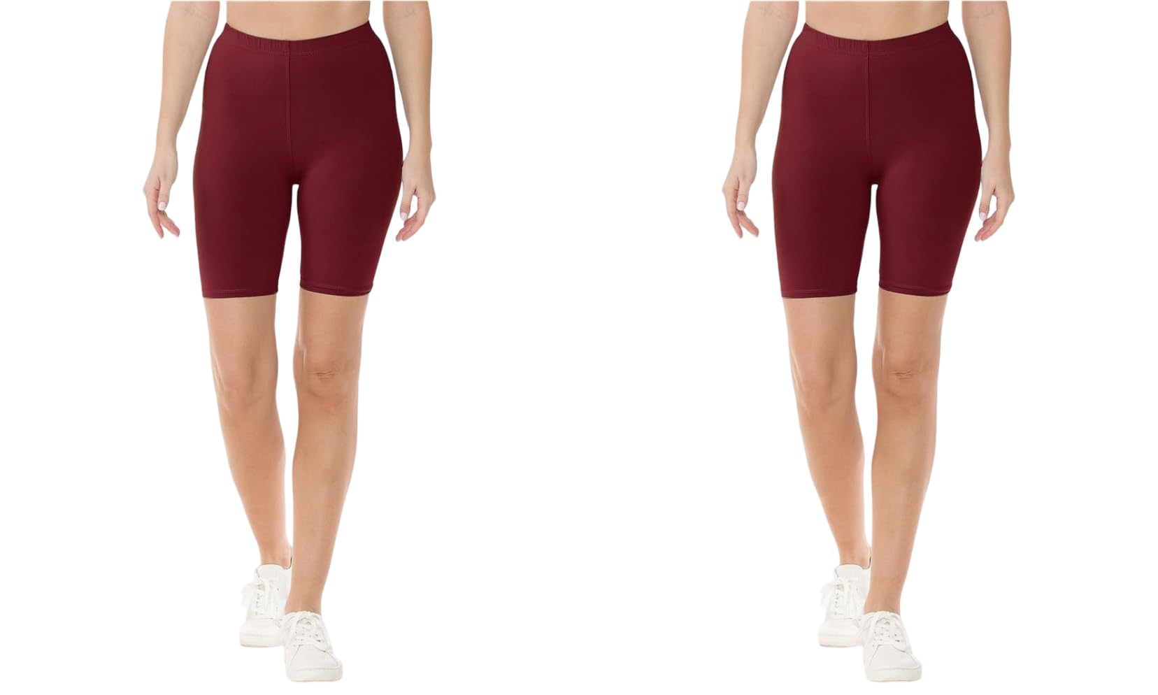 Shorts for Women Stretchable Cycling Shorts for Women Skin Fit Tights for Gym Sports Shorts for Women Running Tights for Women Shorts for Dresses Yoga -Pack 2-image-24