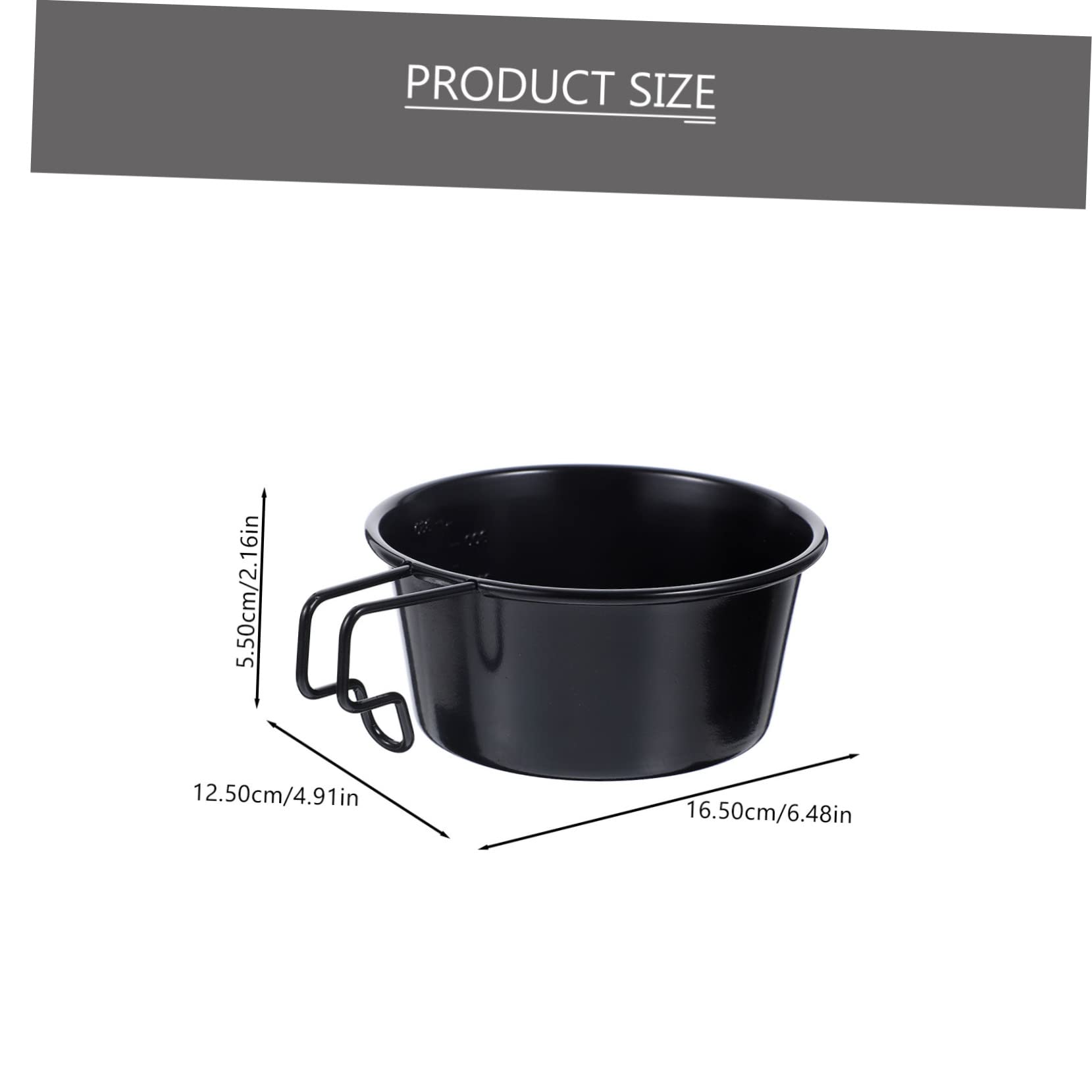 Holibanna Stainless Steel Camping Bowl with Handle Durable Potable Salad Bowl for Outdoor Cooking Hiking Backpacking and Picnics Easy to Clean Resistant Design