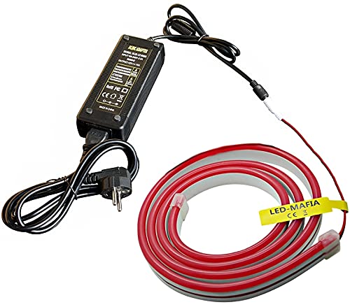 230V Netzteil + LED Streifen + Klammern Stripe Licht Unterbankbeleuchtung Infarotsauna (2m - 24,95€/m)