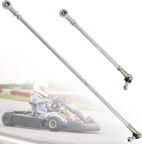 Juego de varillas de acoplamiento y extremos para Yerf Dog Go Kart corto y largo con extremos de repuesto 3/8-24 (actualización: corto - 13.38