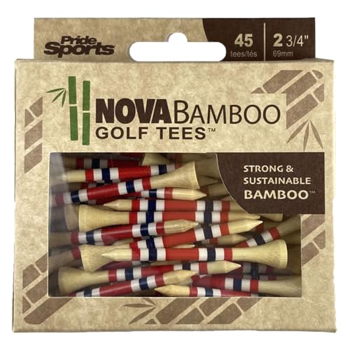 Pride Nova Bamboo Golf Tees - 45 Pack 2/3/4
