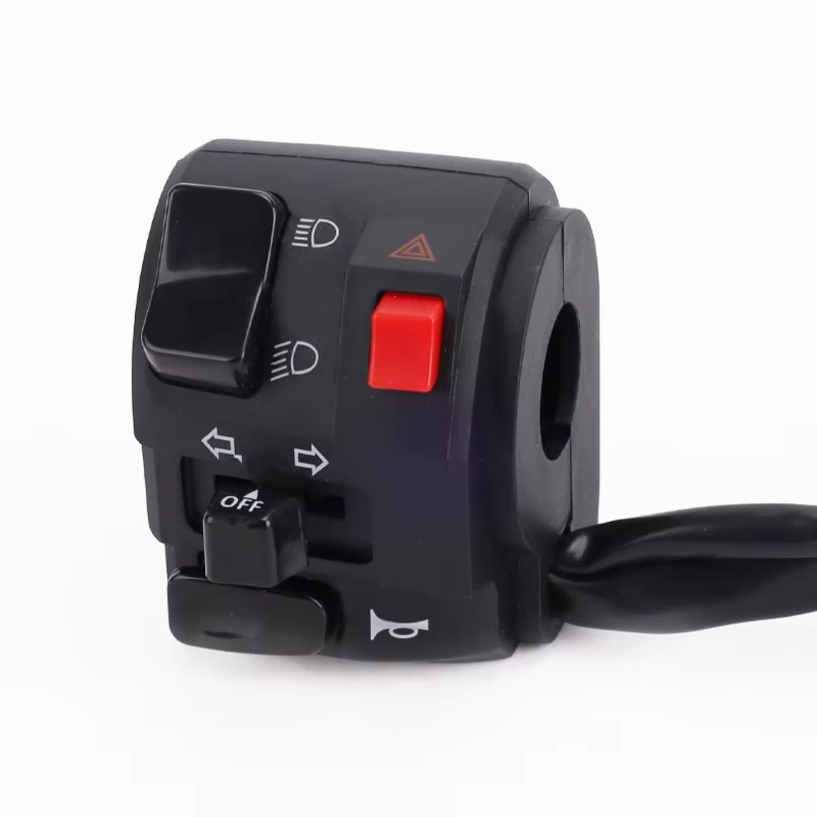Comando Manubrio Interruttore Moto Da 22mm Per Pulsante Clacson Universale Per Indicatore Di Direzione Avvio Elettrico Fendinebbia Comando Manubrio(1pc LEFT)
