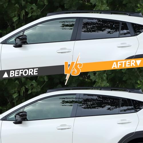 Pillar Posts Trim Kit Anti Scratch B Pillar Molding Glossy Black Cover Stickers Center Window Outer Pillar Post Panel Covers Fit for Subaru Crosstrek 2022-2024 - Image 3
