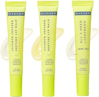 Hyphen Lip care combo for Dry & Chapped Lips | Vanila Lip Balm, Peach Lip Balm & SPF 30 Lip Screen Value Pack of 3 | Hydrating & Moisturizing Lip Balm for Men & Women-picture-38