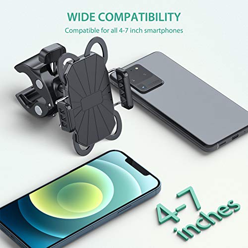 DesertWest Phone Holder for Bike [Asymmetric Clamp] Motorcycle Phone Mount, Universal ATV Mountain & Road Bicycle Handlebar Cradle Compatible with iPhone 12 Pro Max 11 SE Xs Samsung Galaxy S20 Note 20 - Thumbnail 5