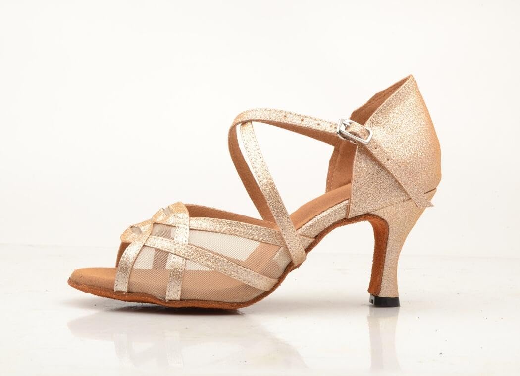 Sandali da Donna Comfort Mesh Glitter Salsa Tango Sala da Ballo Latina Moderni Scarpe da Ballo Matrimonio Party Sandali