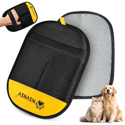 NSVNSV Pet Hair Removal Glove for Cats Dogs, Washable Reusable Animal Fur Removal Tool, Hair...