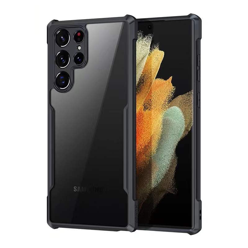 Colorcase Ultra Thin Shock Proof 4 Sides Protection Clear Transparent Back Cover Case with Black Border for Samsung Galaxy S22 Ultra (5G) - (Transparent/Black) (B09SBKBXG8) Amazon Price History, Amazon Price Tracker