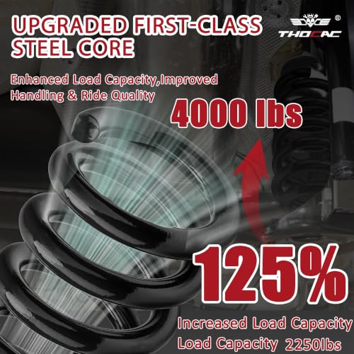 Image of Rear Heavy Duty Coil Springs for Ram 1500 2009-2018 2wd 4wd, 125% Extra Load Capacity (2250 lbs), Maintains Factory Ride Height, For Truck Towing,Black