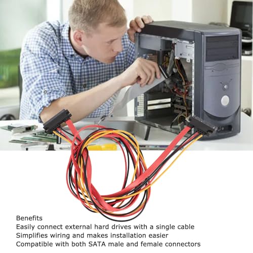 Cable extensión de alimentación y datos Serial ATA 22Pin 1 m miniatura 2